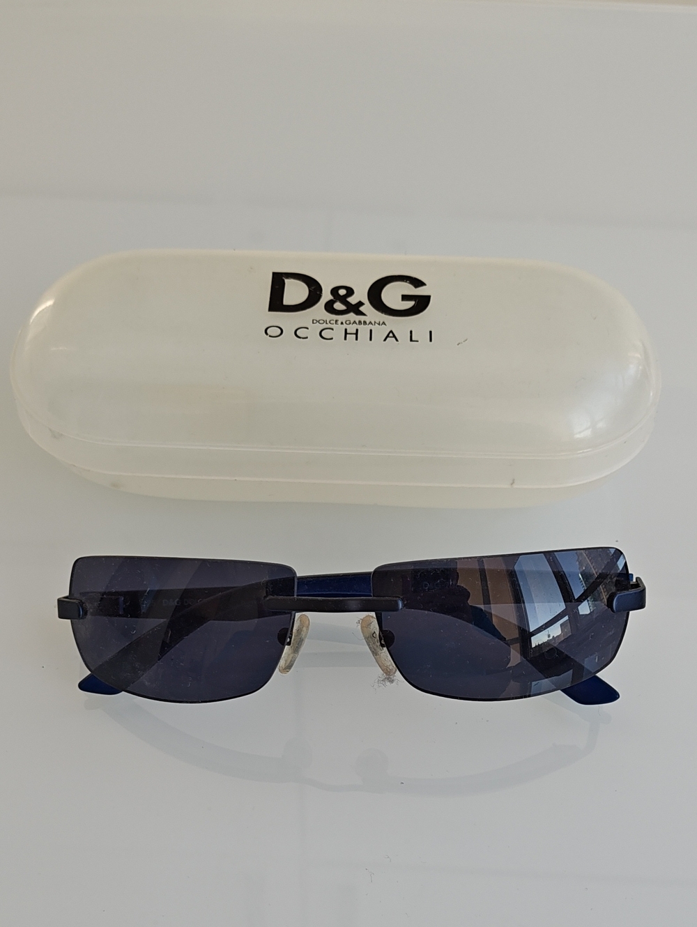 D&G Rimless Sunglasses in Navy Blue